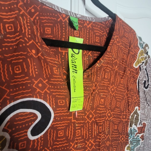 Womens House Dress ONE SIZE fits most Kaftan Beach CoverUp Cotton Colorful NEW - Picture 2 of 6